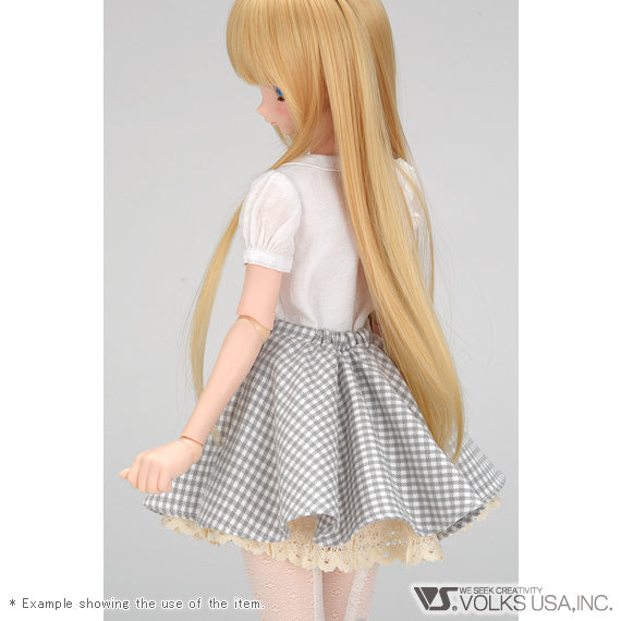 Flared Skirt (White x Gray Plaid)