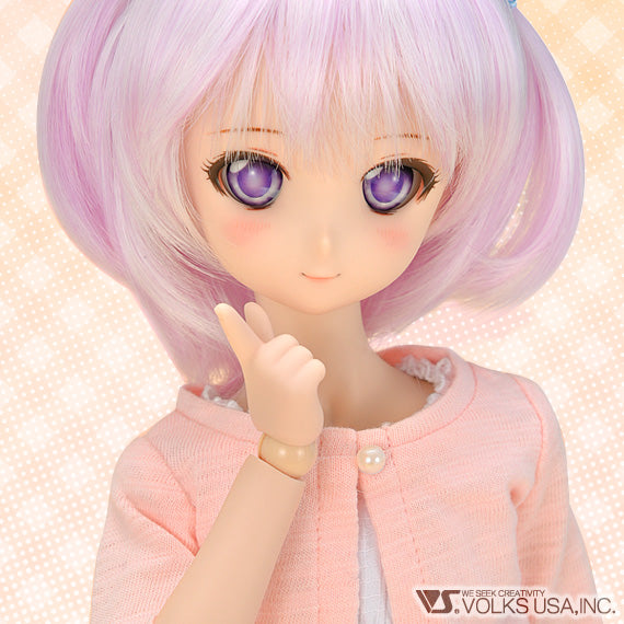 White Dress & Pink Cardigan Set / Mini