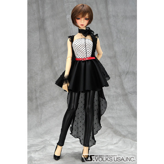 BLACK Polka Dot Gown Set