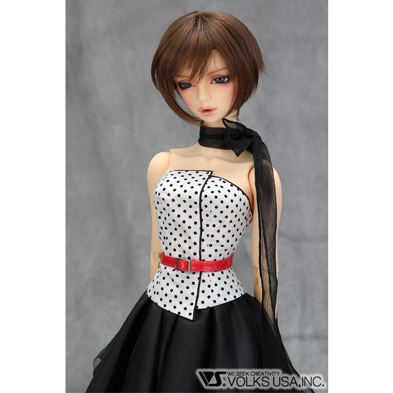 BLACK Polka Dot Gown Set