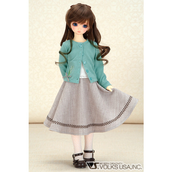 Lily of the Valley Cardigan & Flared Skirt Set / Mini