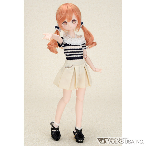Navy Blue Striped Top & Shorts Set