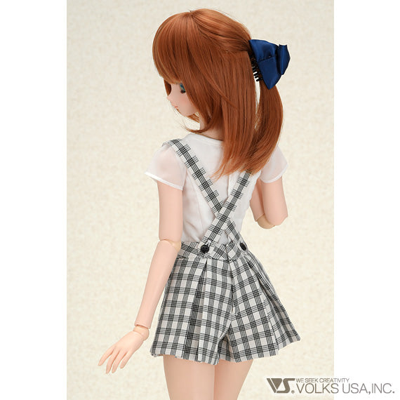 Chiffon Top & Suspender Shorts Set