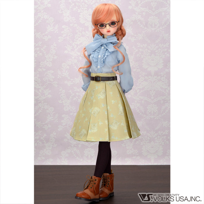 Brown tabby cat skirt set
