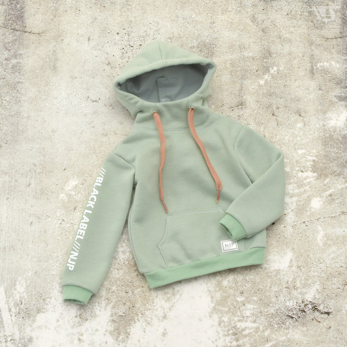 High Neck Hoodie (Smoky Green)
