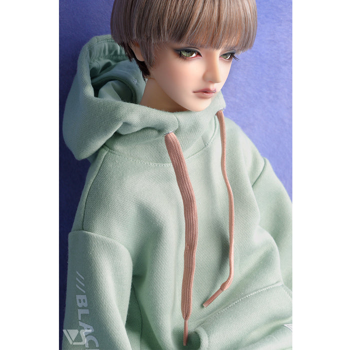 High Neck Hoodie (Smoky Green)