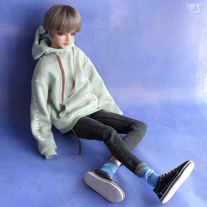 High Neck Hoodie (Smoky Green)