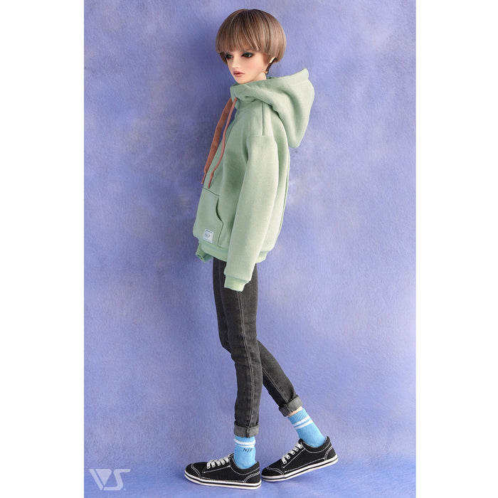 High Neck Hoodie (Smoky Green)