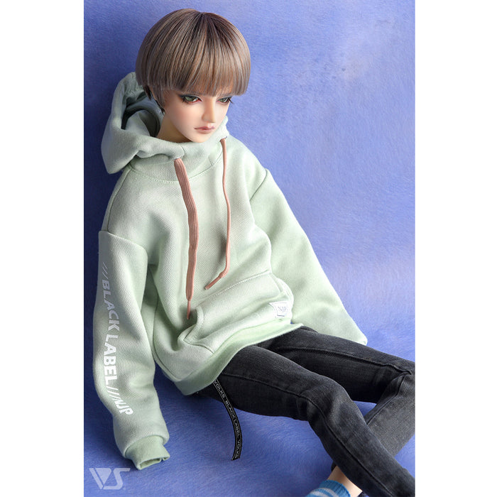 High Neck Hoodie (Smoky Green)