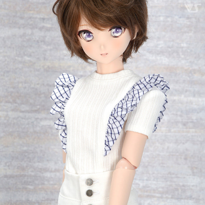 White & Plaid Skinny Set