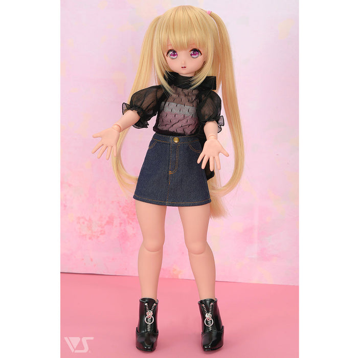 Tulle Top & Denim Skirt Set / Mini