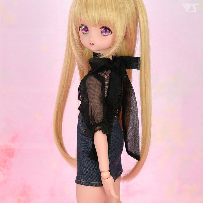 Tulle Top & Denim Skirt Set / Mini