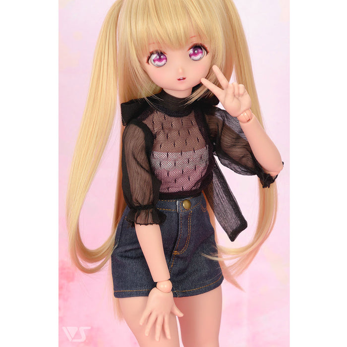 Tulle Top & Denim Skirt Set / Mini