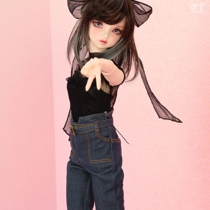 Tulle Top & Denim Pants Set