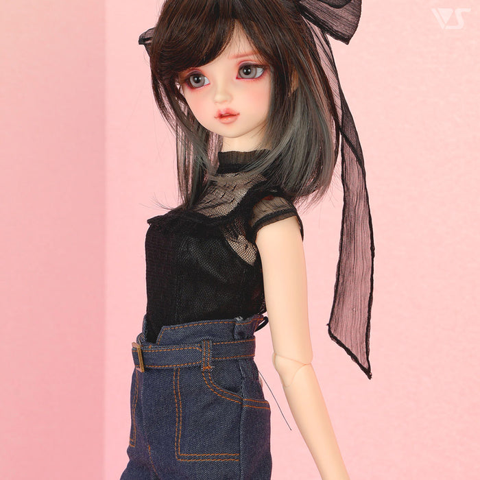 Tulle Top & Denim Pants Set