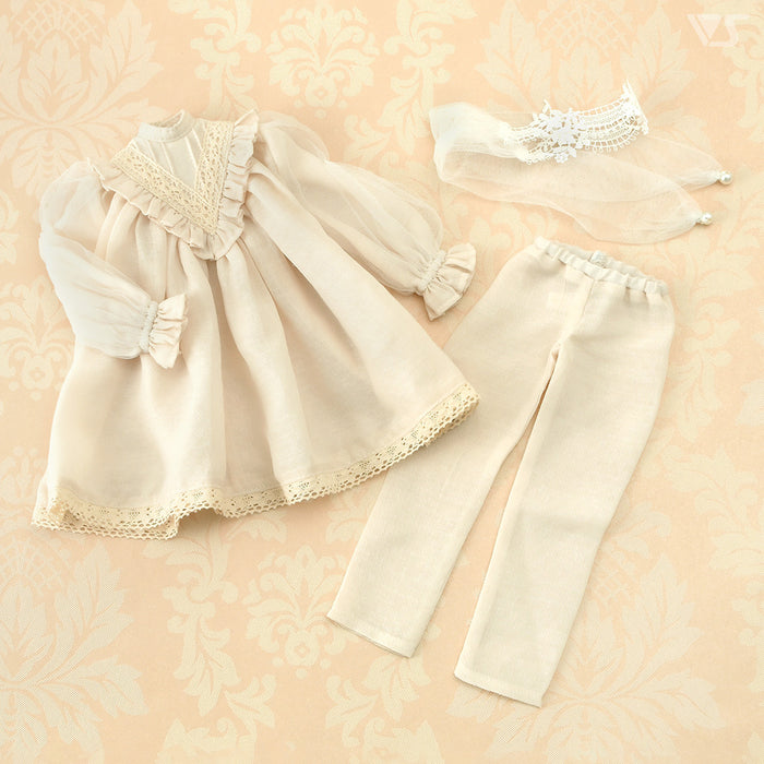 Gathered Yoke Long Blouse Set / Mini