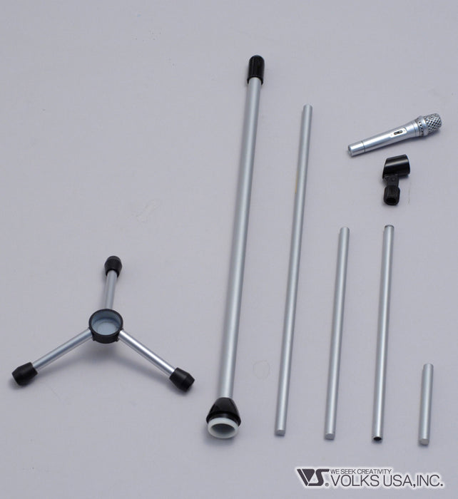 Microphone & Microphone Stand Set (Silver)