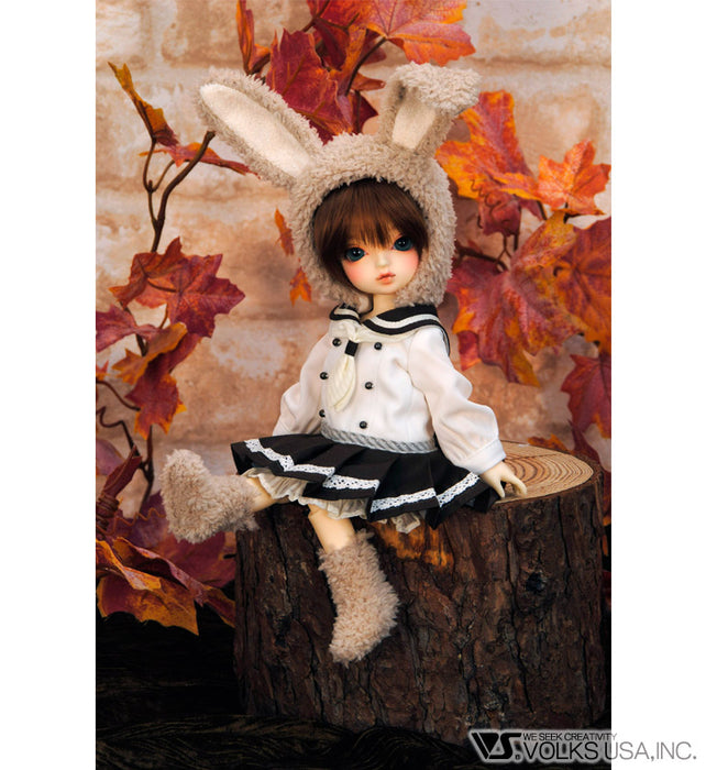 Fluffy Bunny Ear Dress (Cafe au Lait)